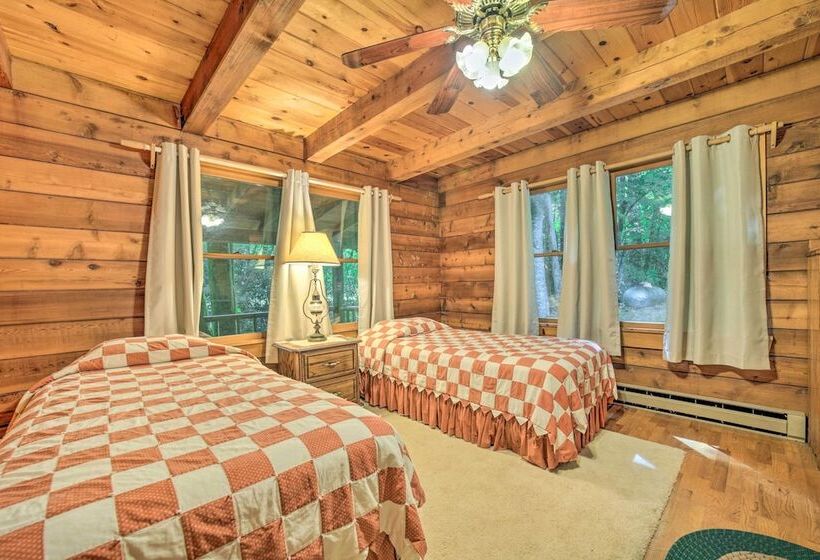 Scenic Creekside Cabin W/ Wraparound Porch!