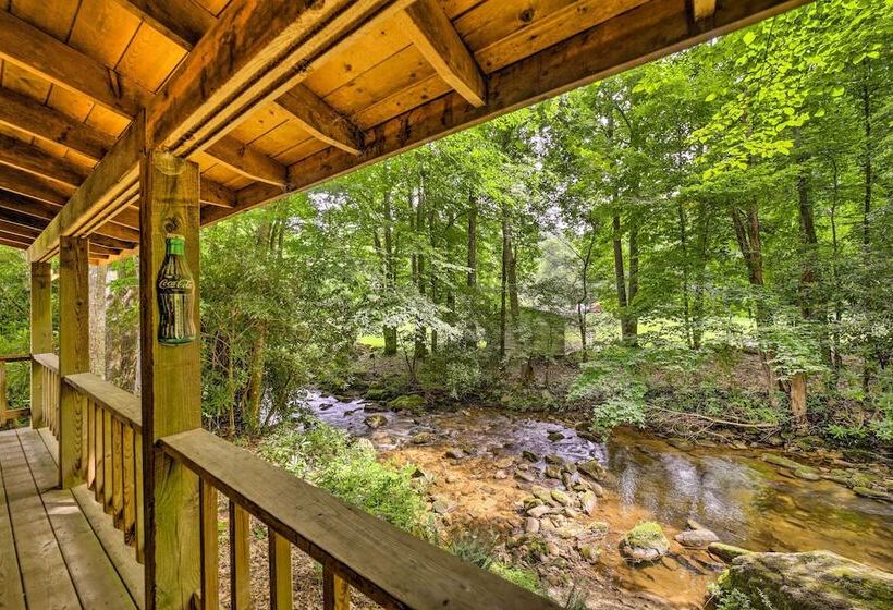 Scenic Creekside Cabin W/ Wraparound Porch!