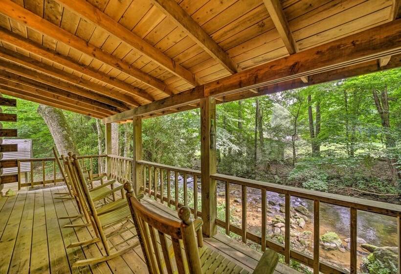 Scenic Creekside Cabin W/ Wraparound Porch!