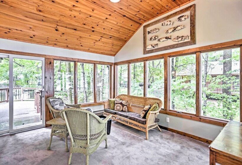 Spacious Luxury Cabin W/deck & Dock On Bone Lake