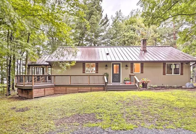 Spacious Luxury Cabin W/deck & Dock On Bone Lake