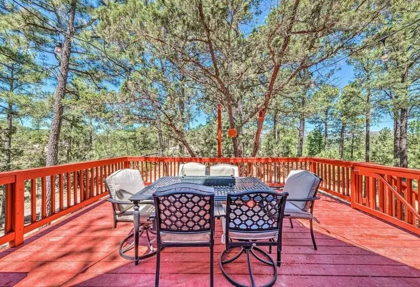 Pet Friendly Ruidoso Cabin W/ Deck & Grill!
