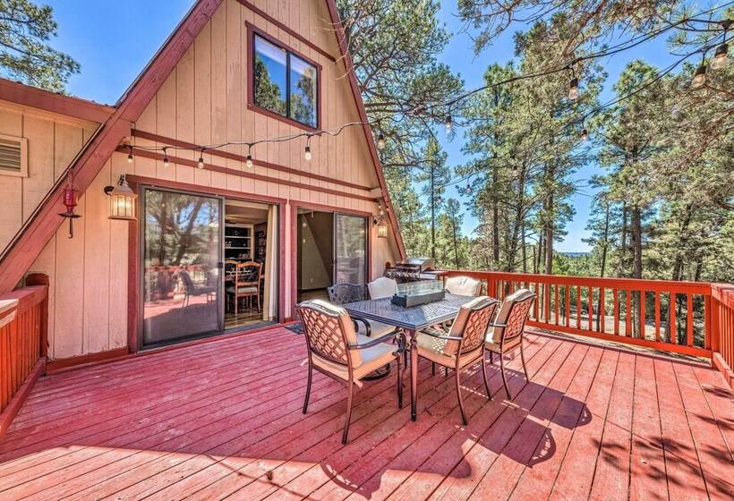 Pet Friendly Ruidoso Cabin W/ Deck & Grill!