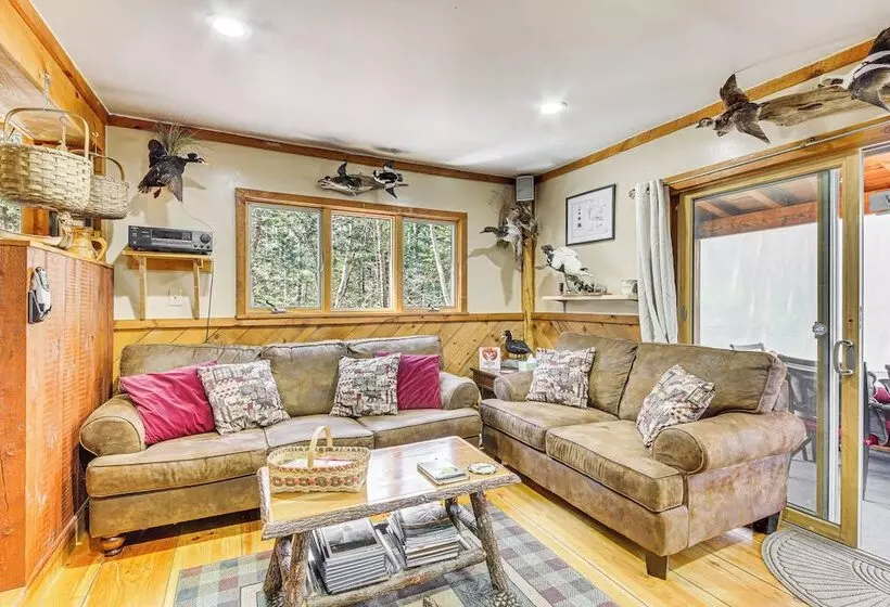 Rustic Searsport Cabin: Loft + Sunroom On 10 Acres