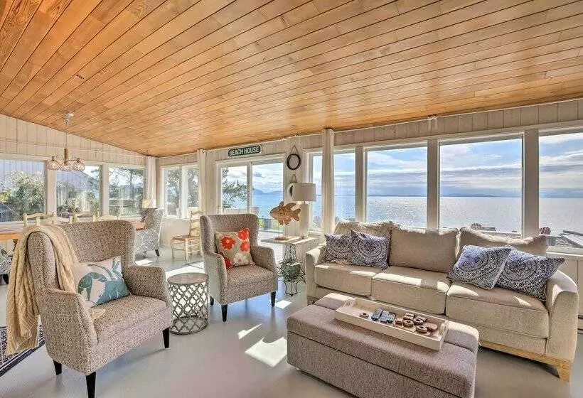 Waterfront Ferndale Home: Deck + Beach Access