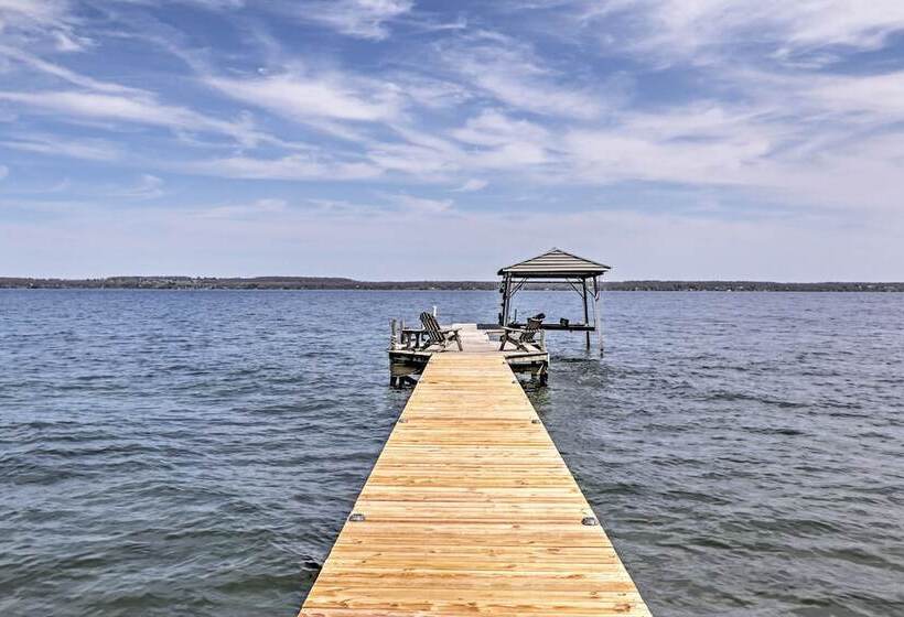 Waterfront Seneca Lake House: Fire Pit + Boat Dock