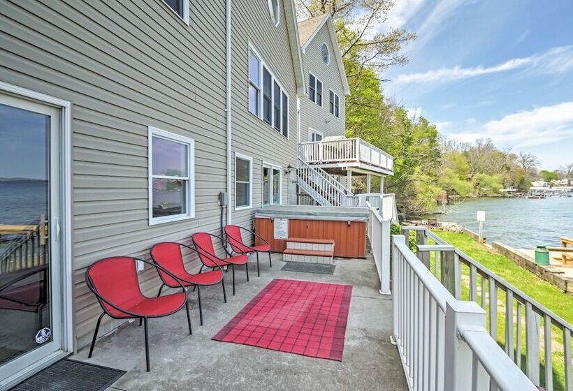 Waterfront Seneca Lake House: Fire Pit + Boat Dock