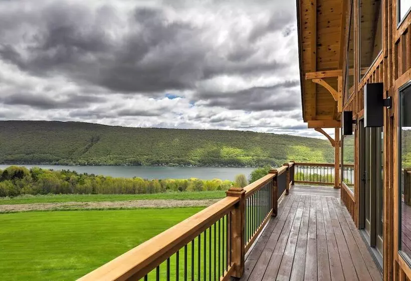 Naples Cabin W/ Lake Views & Wraparound Deck!
