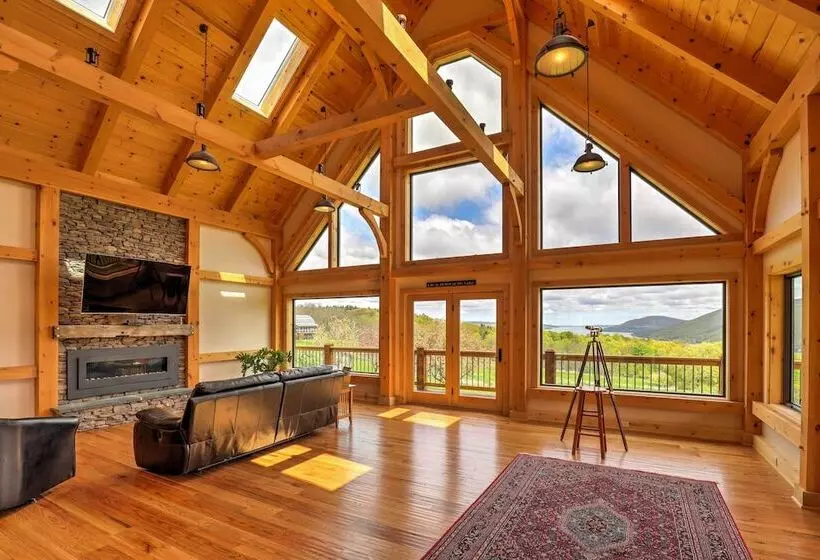 Naples Cabin W/ Lake Views & Wraparound Deck!