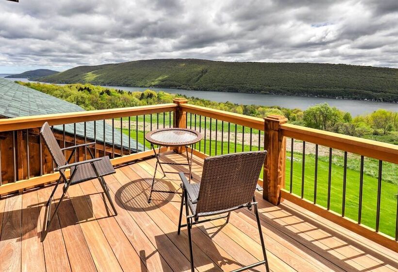 Naples Cabin W/ Lake Views & Wraparound Deck!