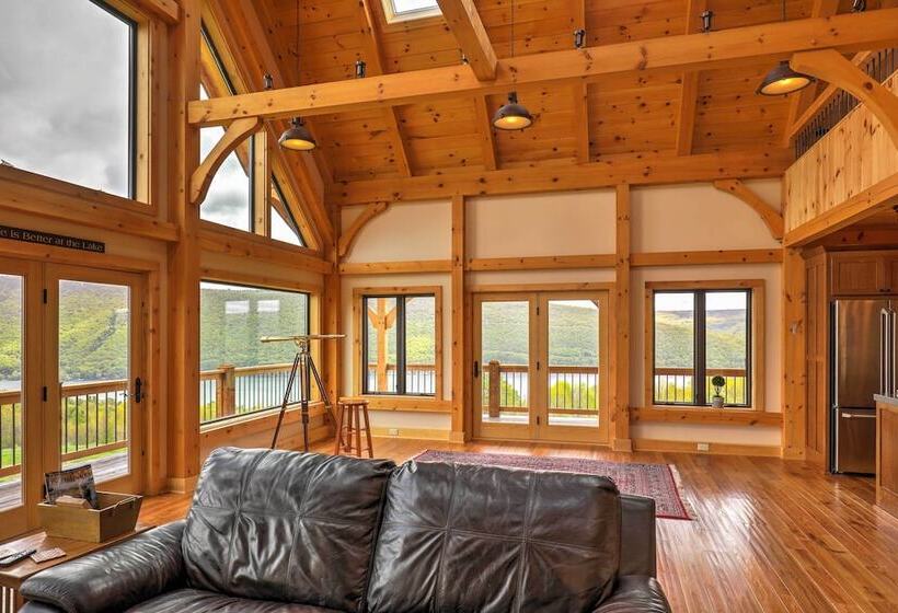 Naples Cabin W/ Lake Views & Wraparound Deck!