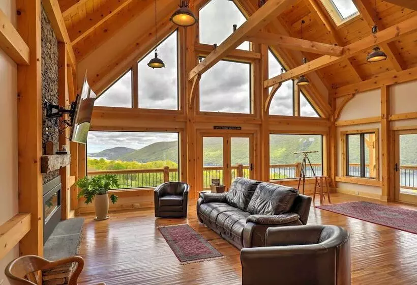 Naples Cabin W/ Lake Views & Wraparound Deck!