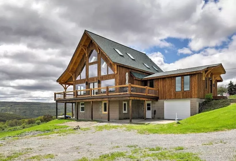 Naples Cabin W/ Lake Views & Wraparound Deck!