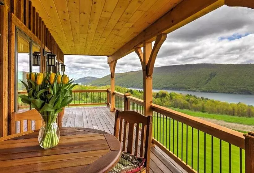 Naples Cabin W/ Lake Views & Wraparound Deck!