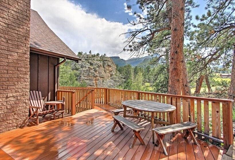 Peaceful Pines Estes Park Home: Longs Peak View