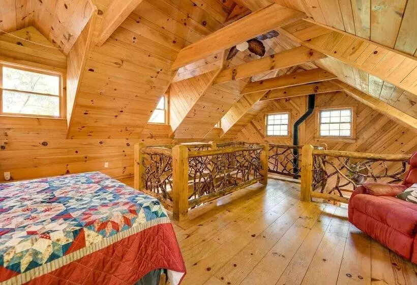 Hot Tub + Furnished Porch: Balsam Grove Cabin