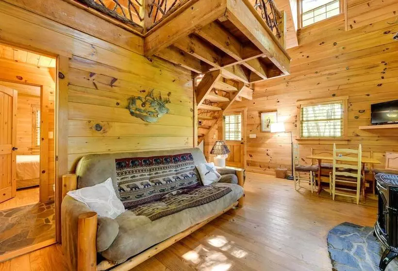Hot Tub + Furnished Porch: Balsam Grove Cabin