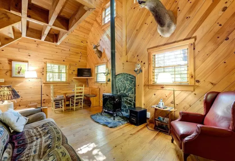 Hot Tub + Furnished Porch: Balsam Grove Cabin