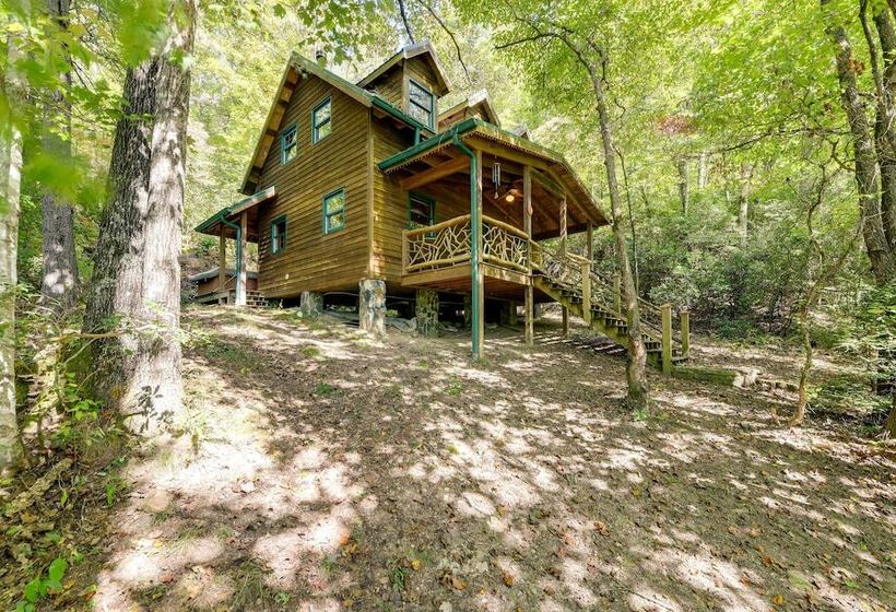 Hot Tub + Furnished Porch: Balsam Grove Cabin