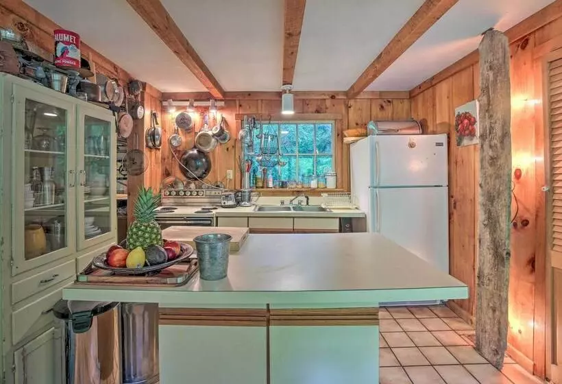 The Mill River Cabin W/ Fireplace & River View!