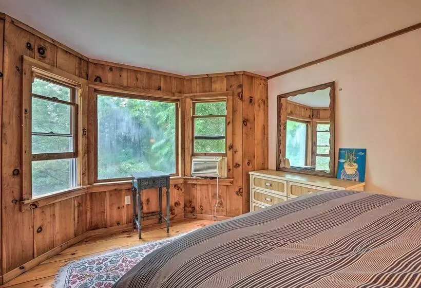 The Mill River Cabin W/ Fireplace & River View!