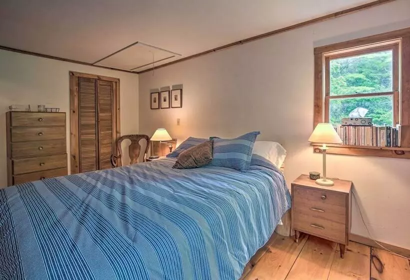 The Mill River Cabin W/ Fireplace & River View!