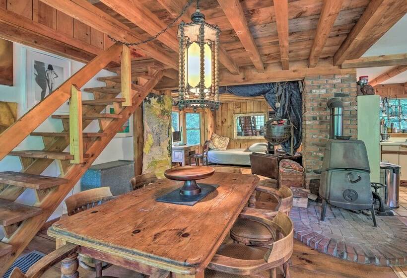 The Mill River Cabin W/ Fireplace & River View!
