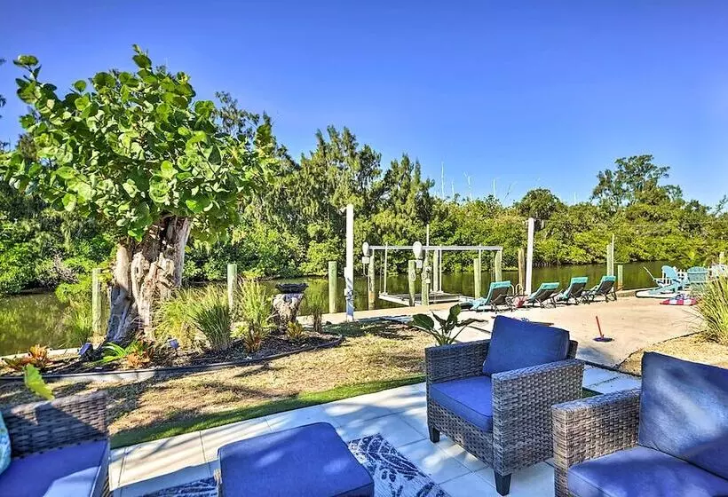 Waterfront Bradenton Home: Heated Pool & Fire Pit