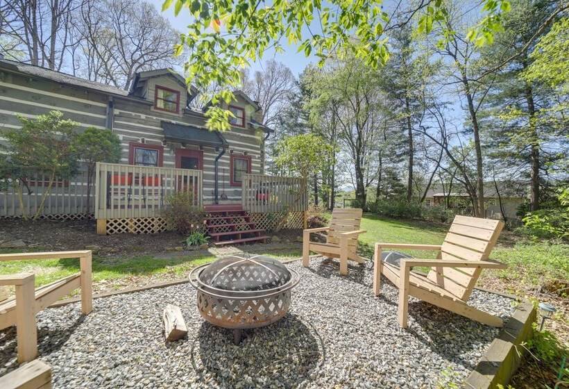 Restored Candler Log Cabin W/ Private Office!