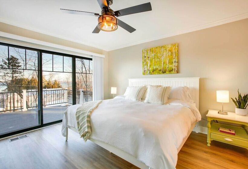 Suttons Bay Home W/ Fire Pit & Lake Views!