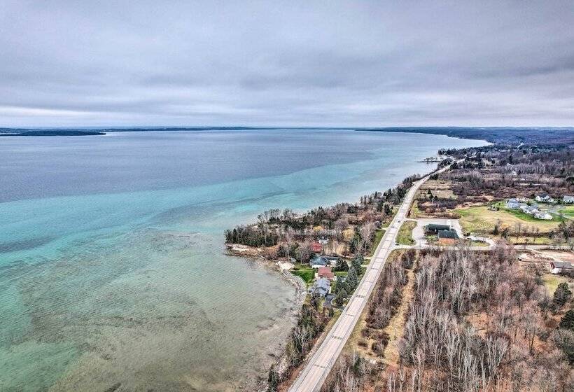 Suttons Bay Home W/ Fire Pit & Lake Views!