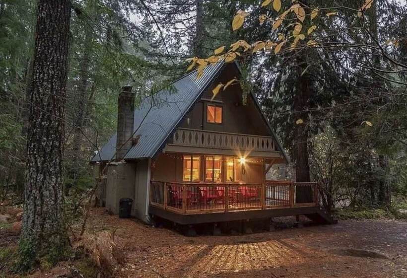 Cozy A Frame W/ Hot Tub, Fire Pit, & Fireplace!
