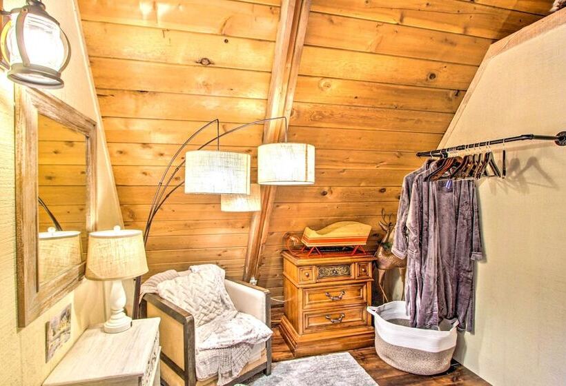 Cozy A Frame W/ Hot Tub, Fire Pit, & Fireplace!