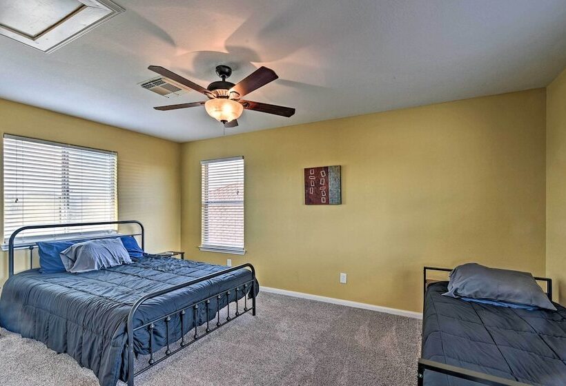 Walk To Ocean: Lakefront Dickinson Stucco House!