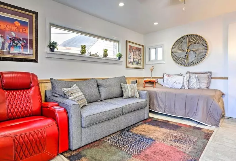 Central Elmont Studio W/ Great Outdoor Space!