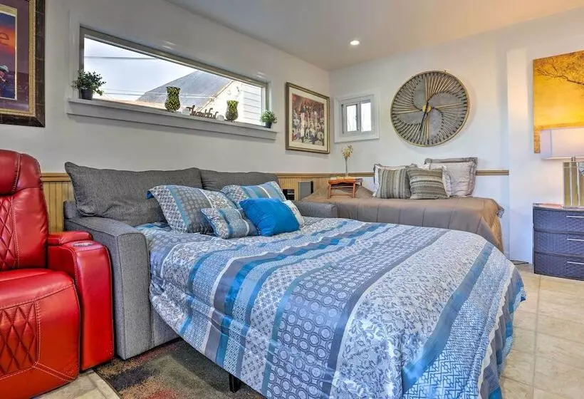 Central Elmont Studio W/ Great Outdoor Space!