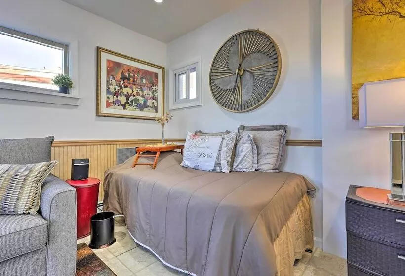 Central Elmont Studio W/ Great Outdoor Space!