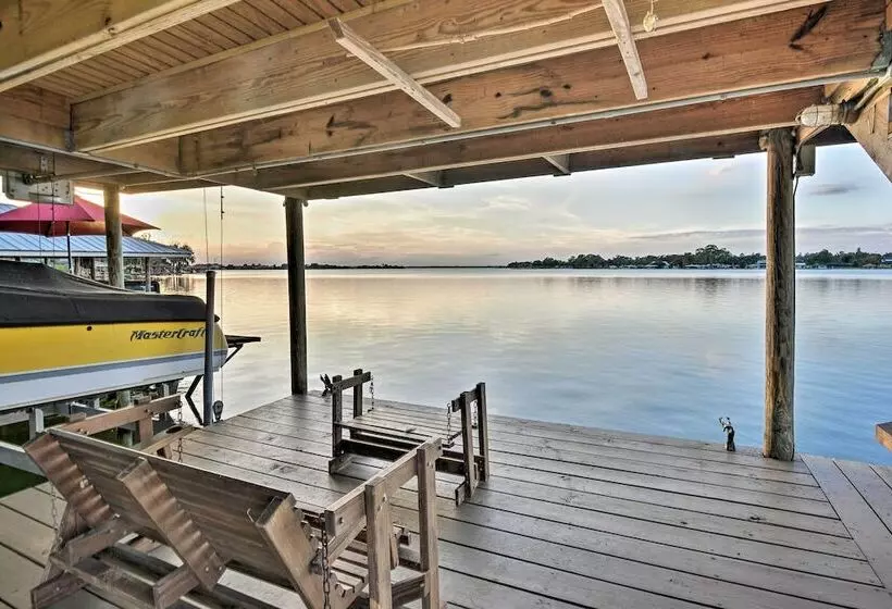 Lakefront Florida Retreat   Pool Table & Boat Dock