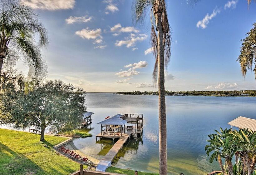 Lakefront Florida Retreat Pool Table & Boat Dock