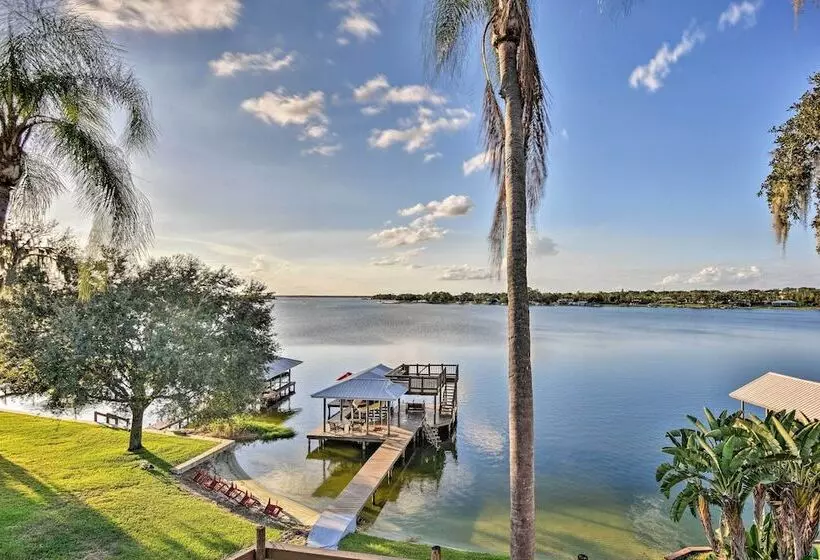 Lakefront Florida Retreat   Pool Table & Boat Dock
