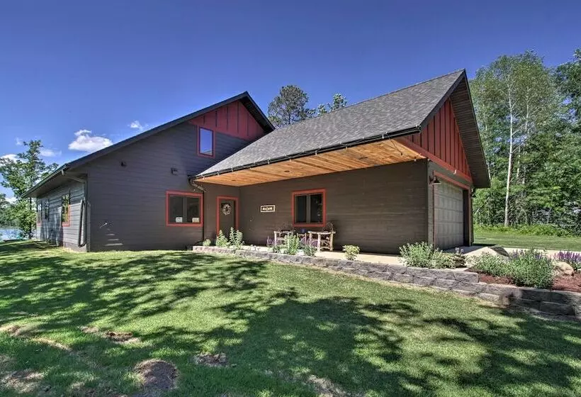Modern Lakeside Chalet On Crow Wing Chain W/ Dock!