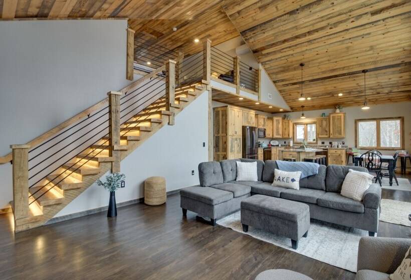 Modern Lakeside Chalet On Crow Wing Chain W/ Dock!