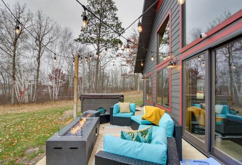 Modern Lakeside Chalet On Crow Wing Chain W/ Dock!