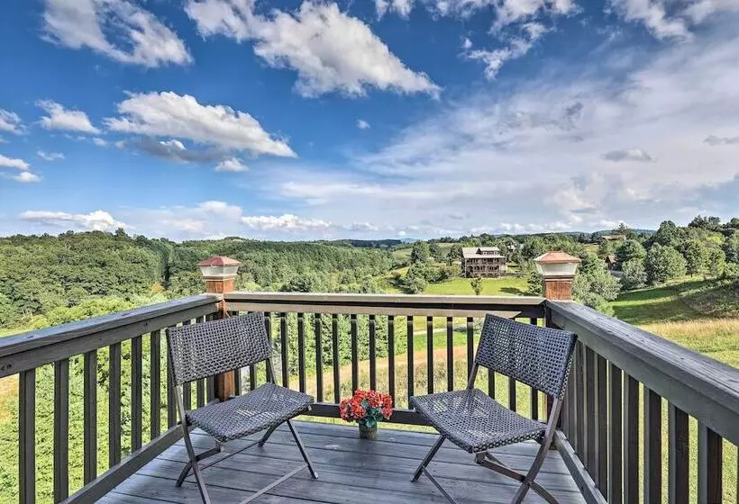 Piney Creek Mountain View Cabin W/ Wraparound Deck