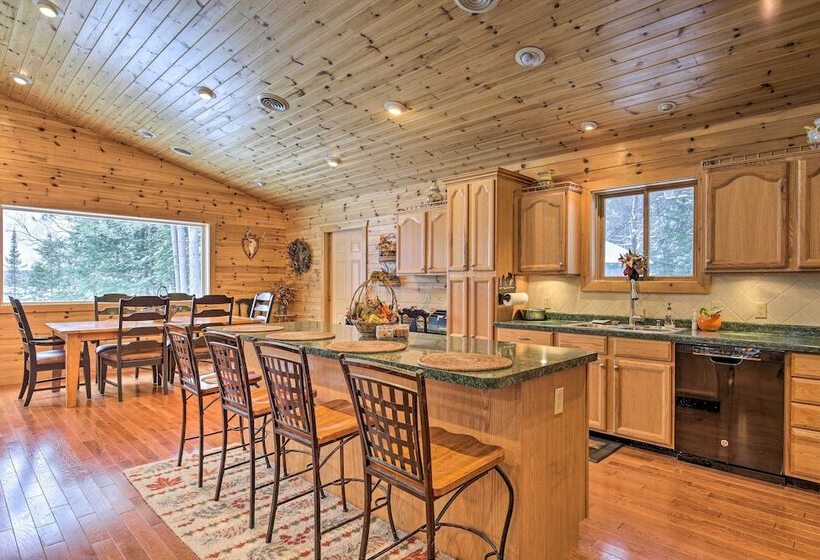 Waterfront Pike Lake Retreat: Snowmobile Paradise