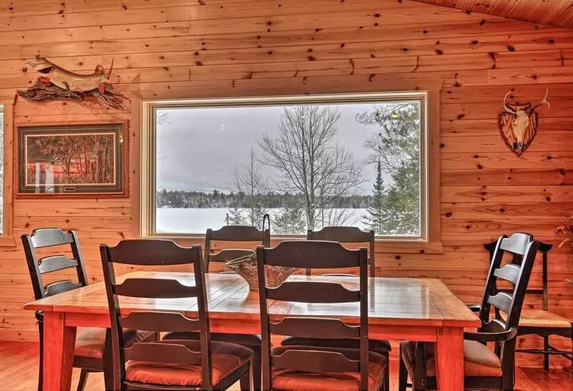 Waterfront Pike Lake Retreat: Snowmobile Paradise