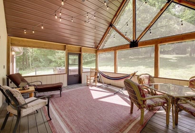 Family Friendly Indiana Cabin W/ Hot Tub & Decks