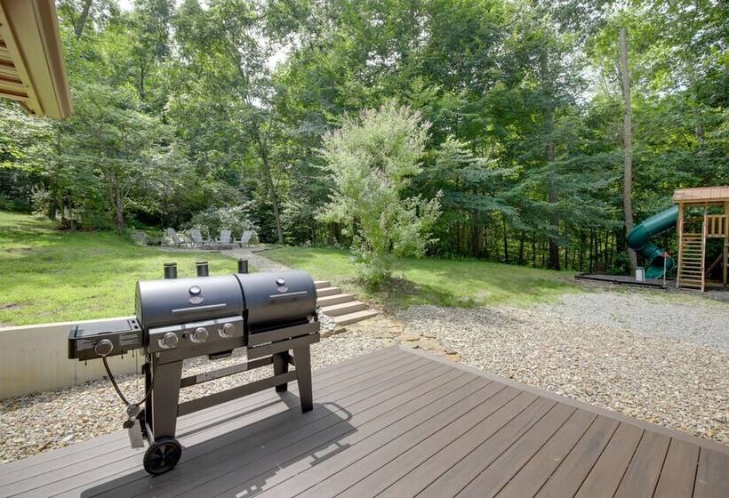 Family Friendly Indiana Cabin W/ Hot Tub & Decks