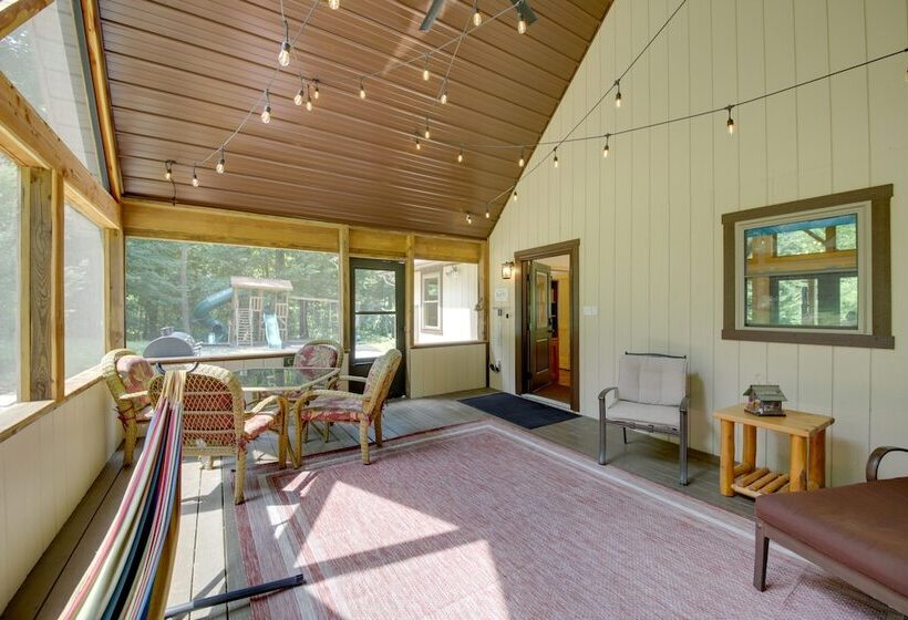 Family Friendly Indiana Cabin W/ Hot Tub & Decks