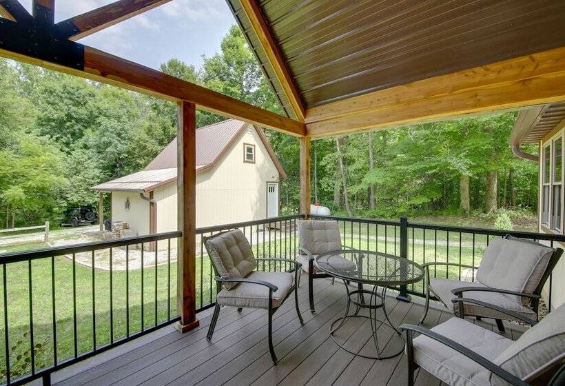 Family Friendly Indiana Cabin W/ Hot Tub & Decks